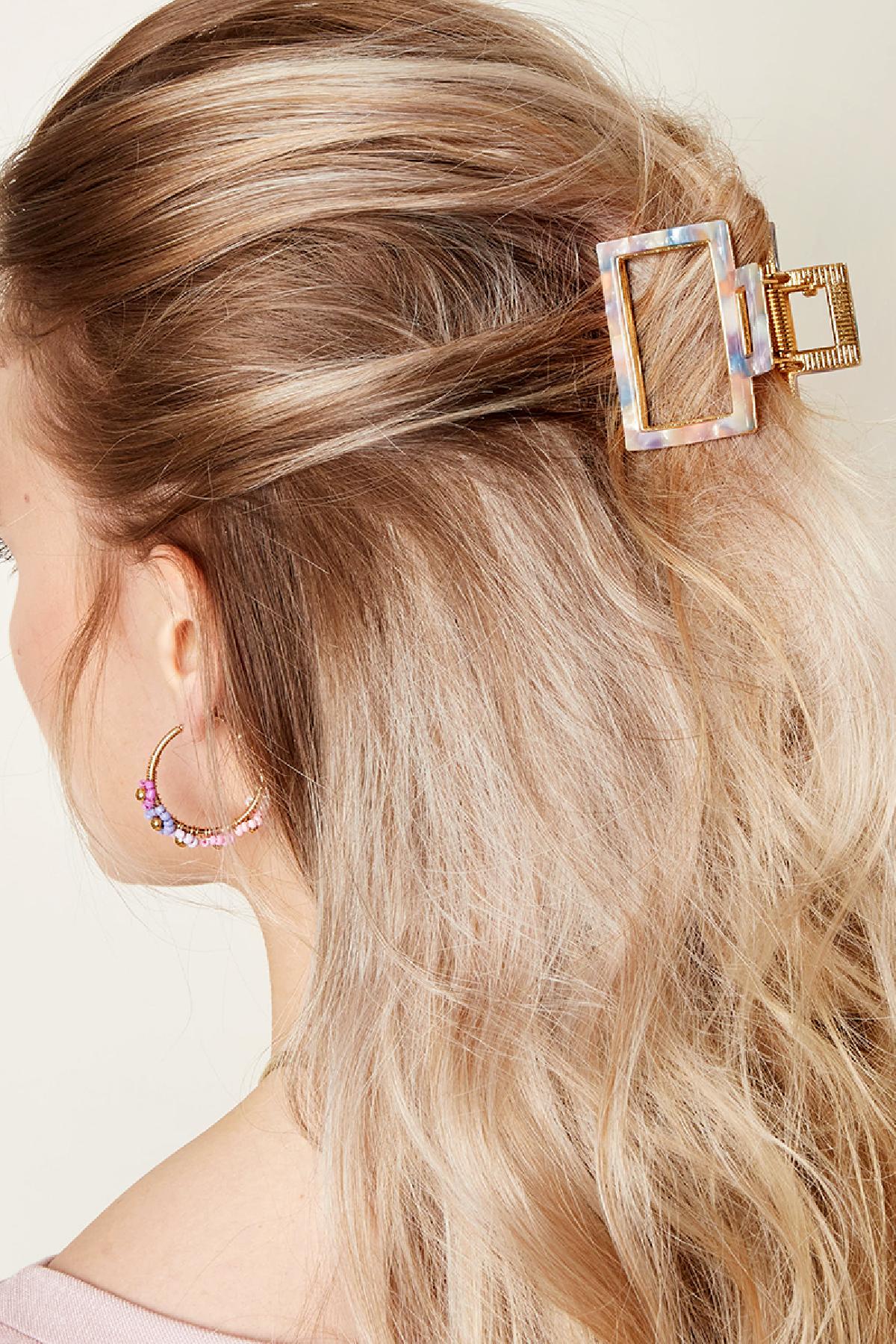 Haarklem vierkant leopard