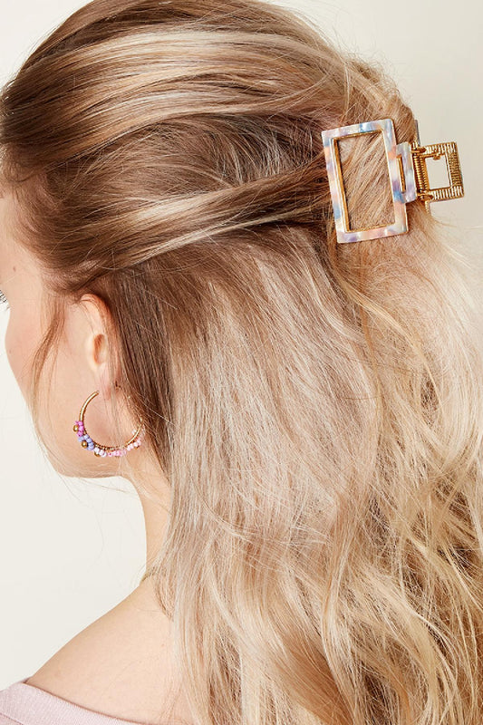 Haarklem vierkant leopard