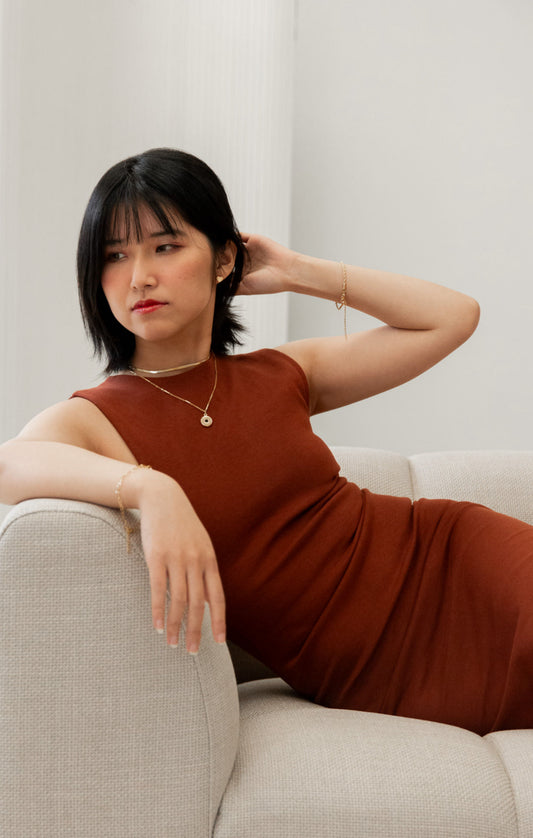 Ketting met bedel en zwart steentje