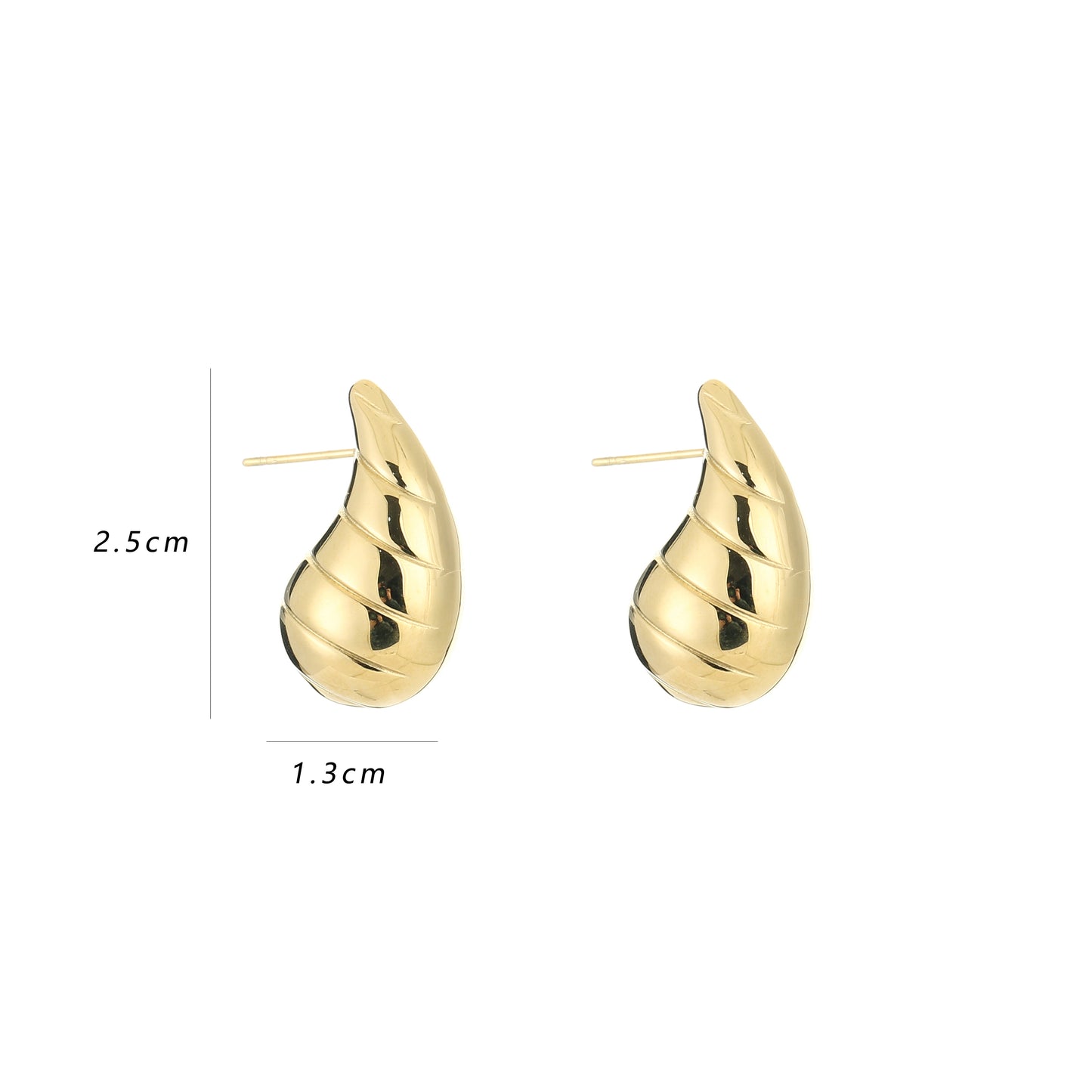 Druppel oorbellen swirl