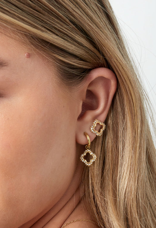 Clover oorknopjes sparkle