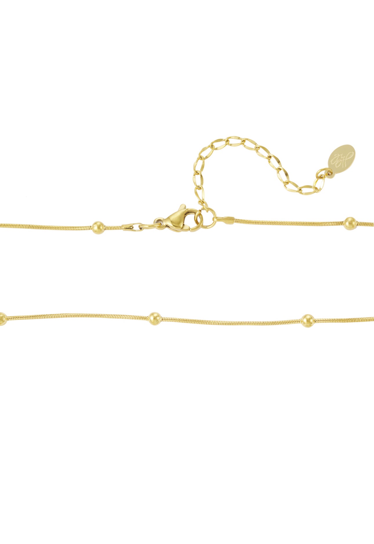Ketting met bolletjes en hartje