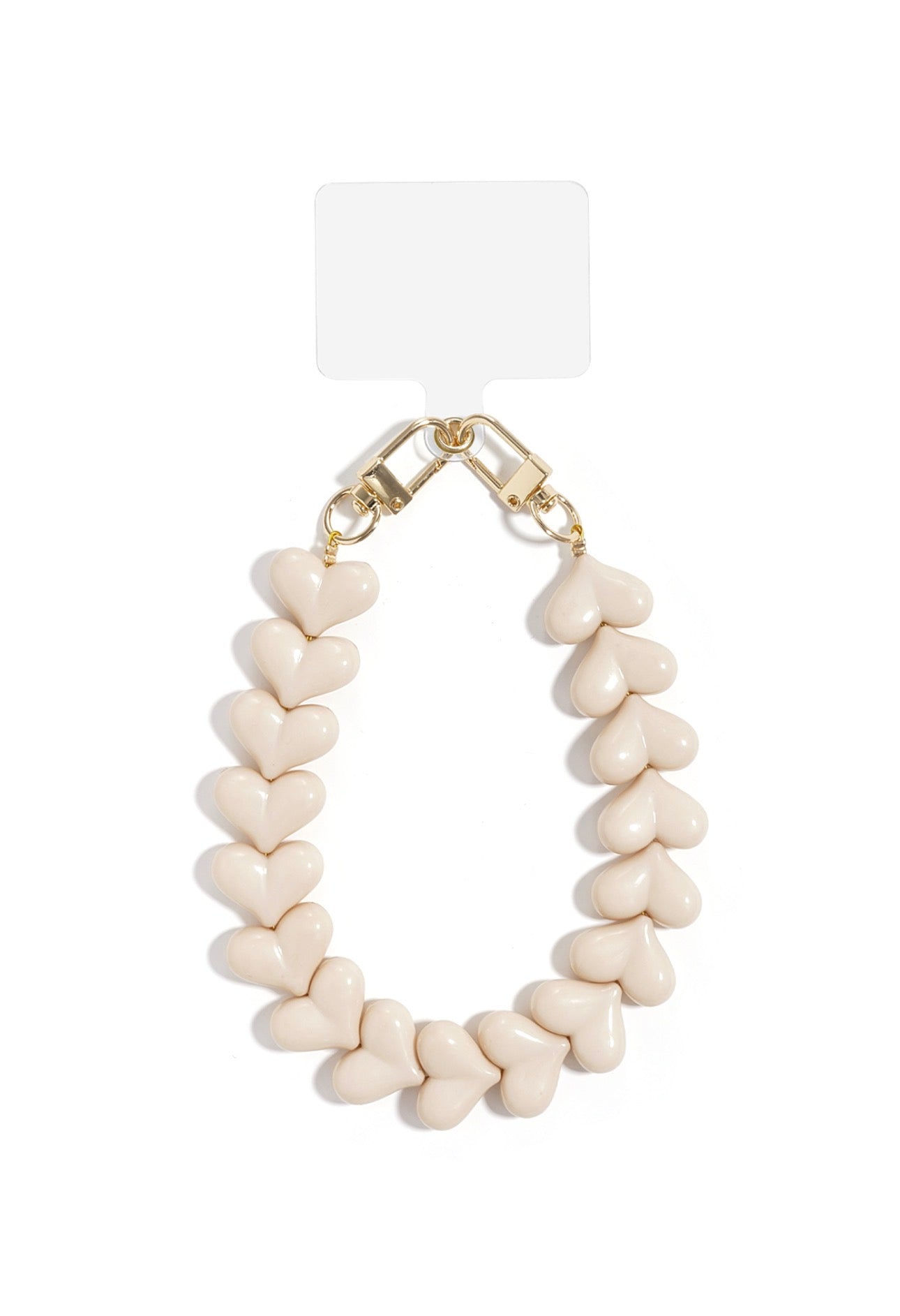 Hartjes telefoonkoord abrikoos