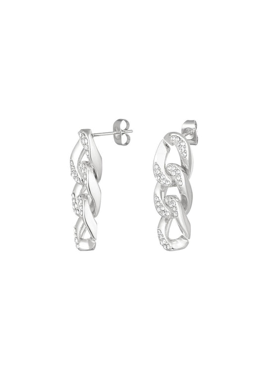 Oorbellen shimmer met schakels