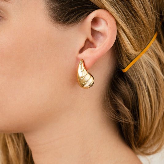 Druppel oorbellen swirl