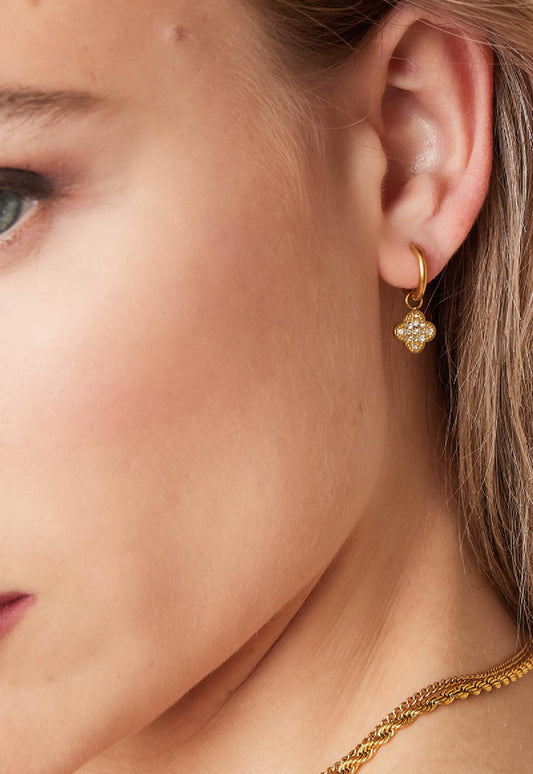 Sparkle klaver oorbellen