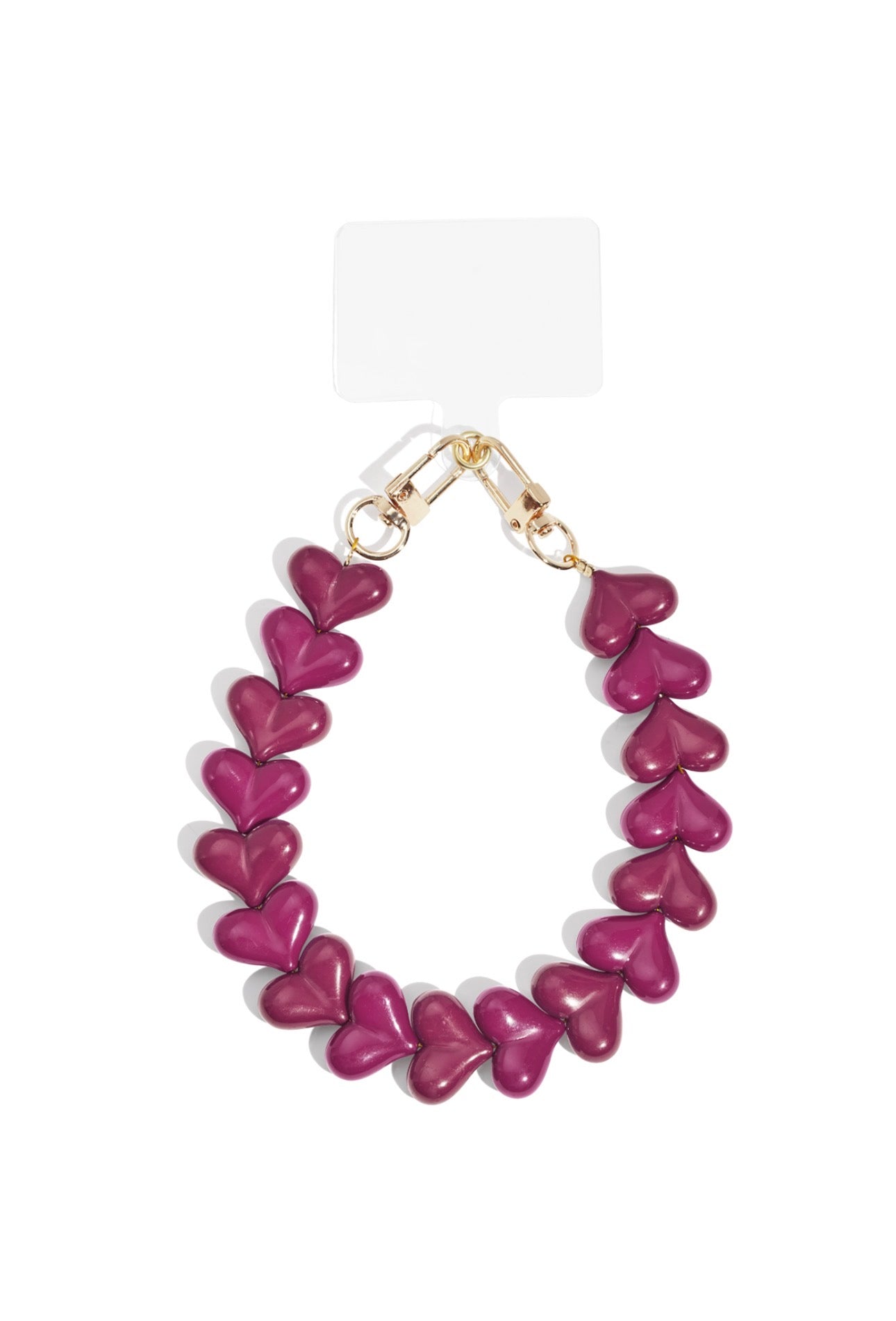 Hartjes telefoonkoord paars