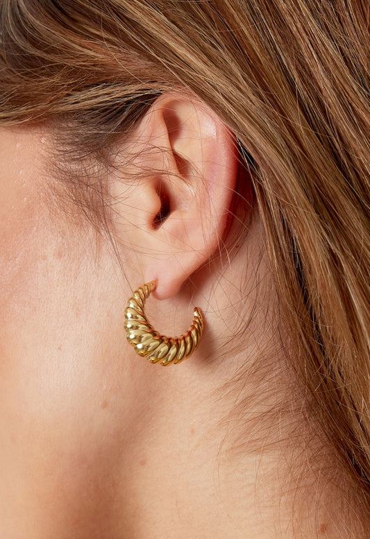 Oorbellen hoops croissant