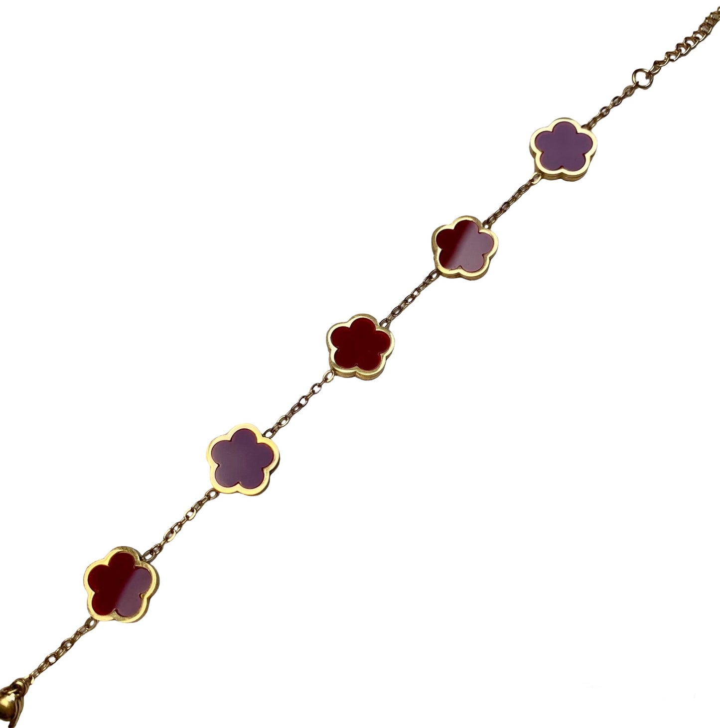 Clover armband rood