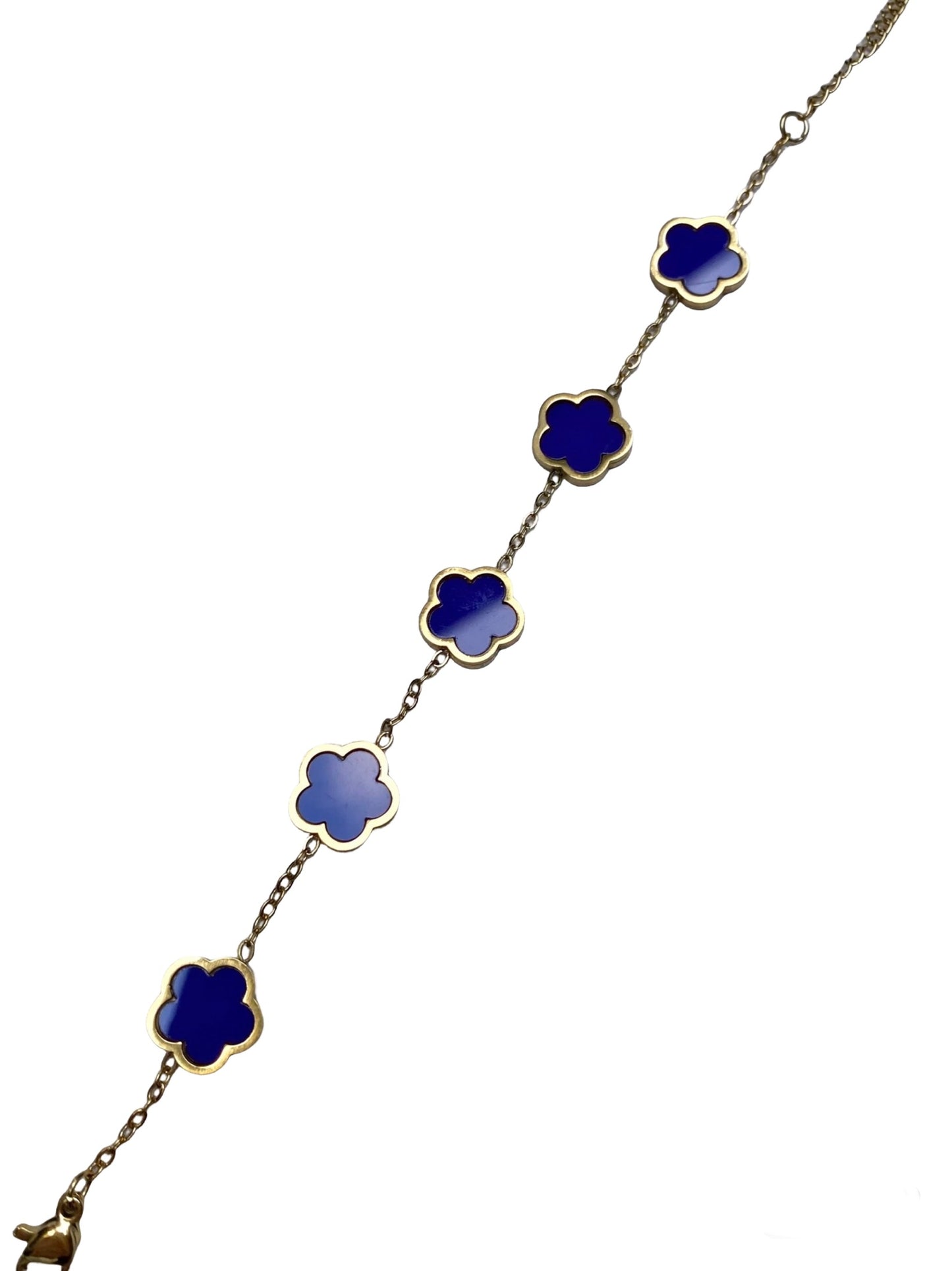 Clover armband blauw
