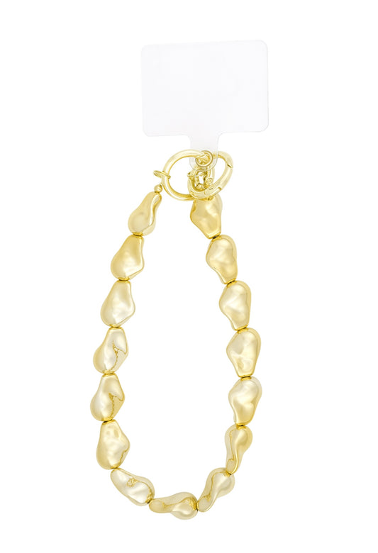 Telefoonkoord elegance goudkleur