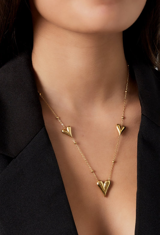 Ketting met drie hartjes