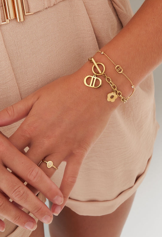 Minimalistische armband luxe & strass steentjes Waterproof en nikkelvrij