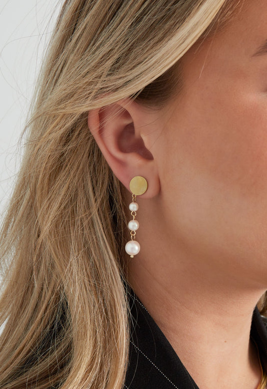 Oorhangers met imitatieparels