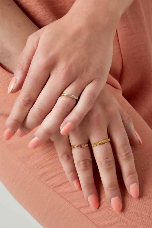 Ring met strass steentjes