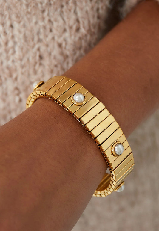 Statement armband imitatieparels