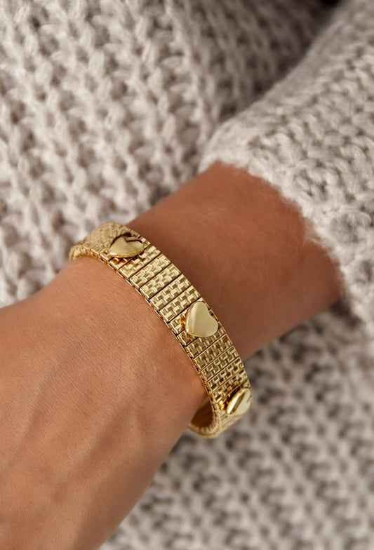 Statement armband met hartjes