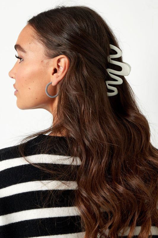 Haarklem swirl off white