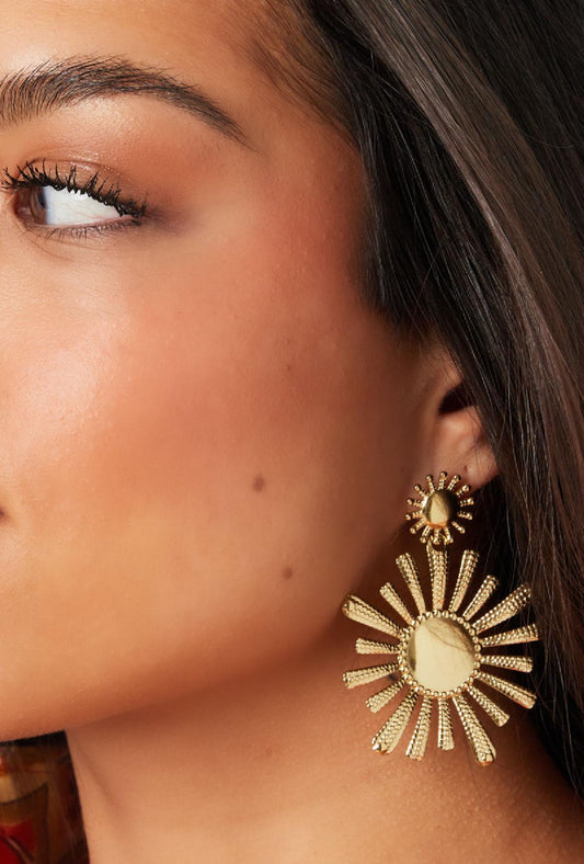 Statement oorbellen sun