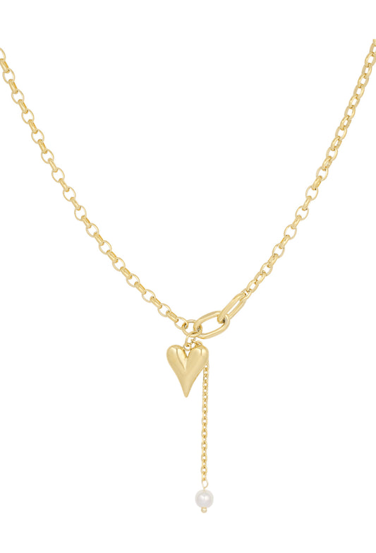 Schakelketting hart en parel