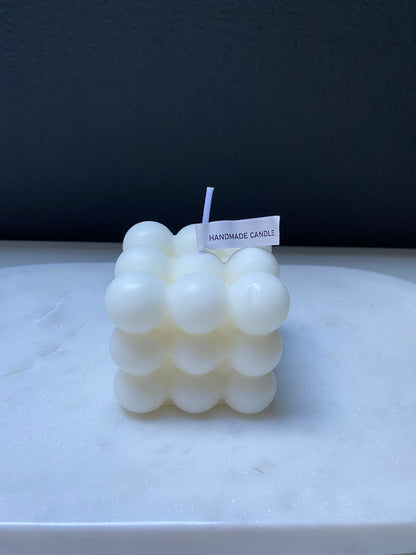 Bubbel geurkaars wit