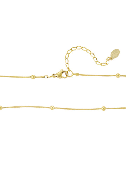 Ketting met bolletjes en hartje