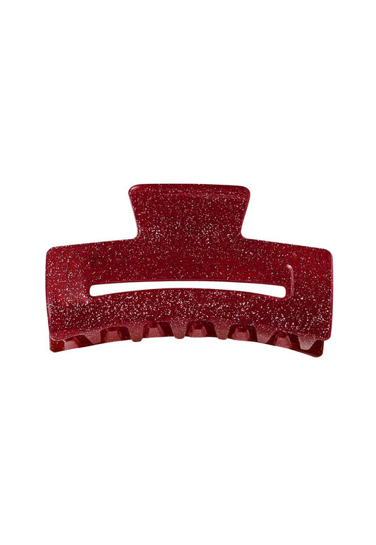 Haarklem rood met glitters