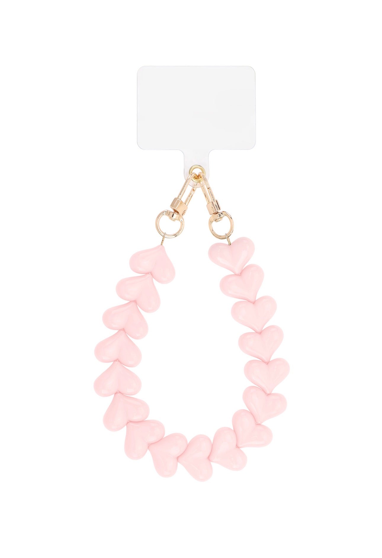 Hartjes telefoonkoord roze