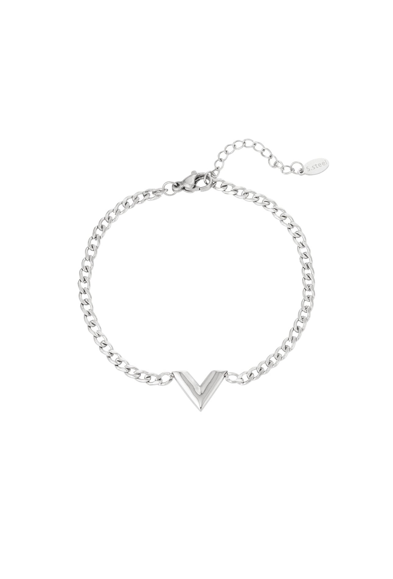 Armband V Zilverkleur 