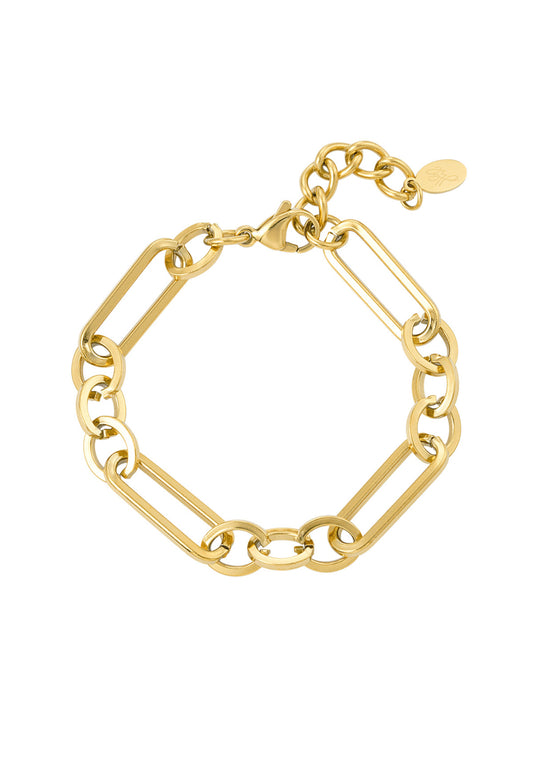 Armband dikke schakels Premium stainless steel goudkleur