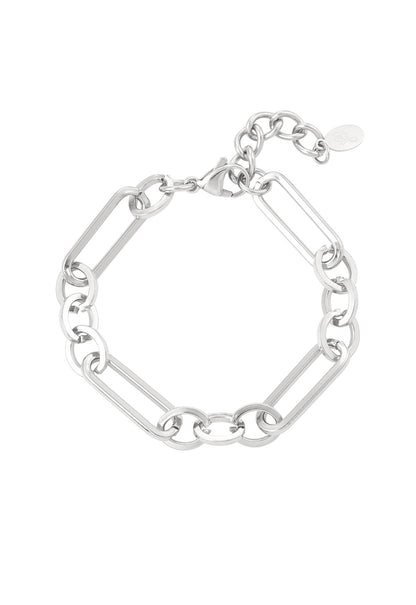 Armband dikke schakels Premium stainless steel zilverkleur 