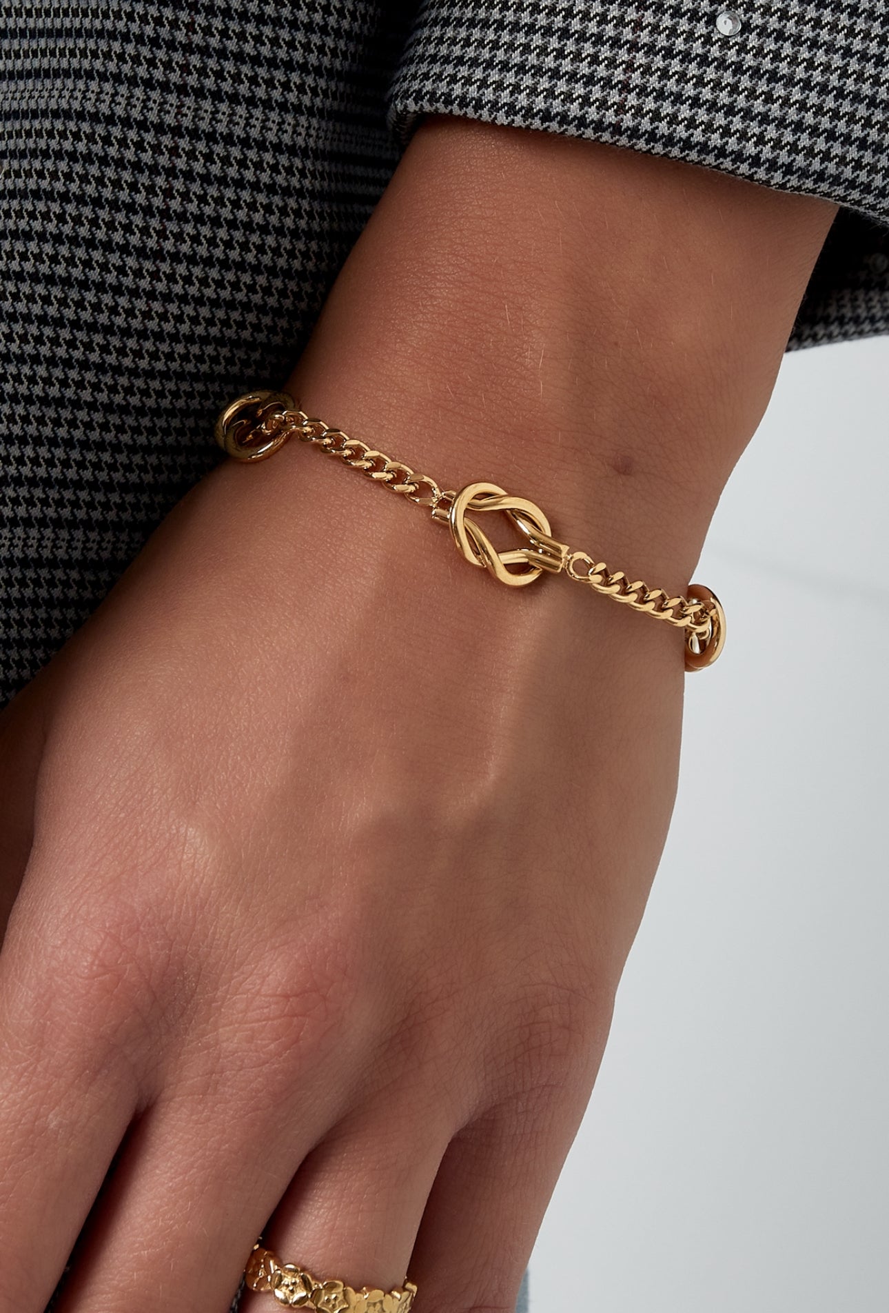 Armband met knoop detail premium stainless steel