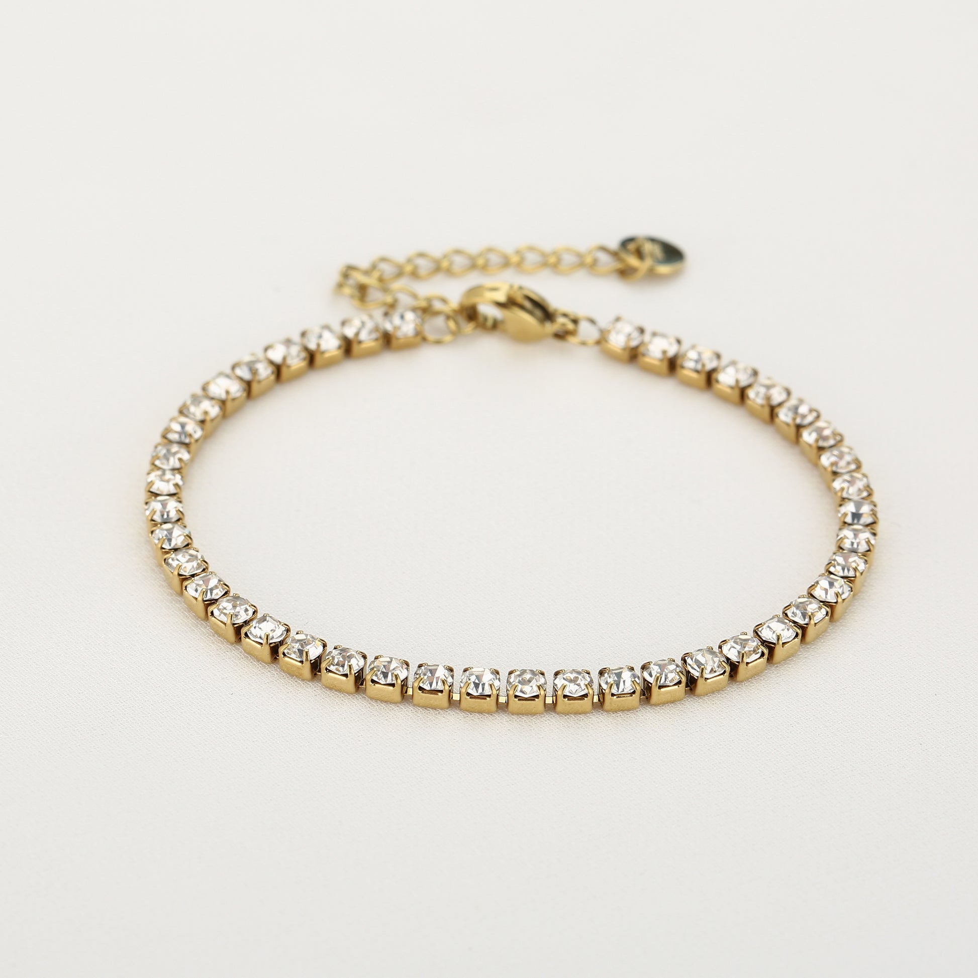 Armband met strass steentjes Goudkleur 
