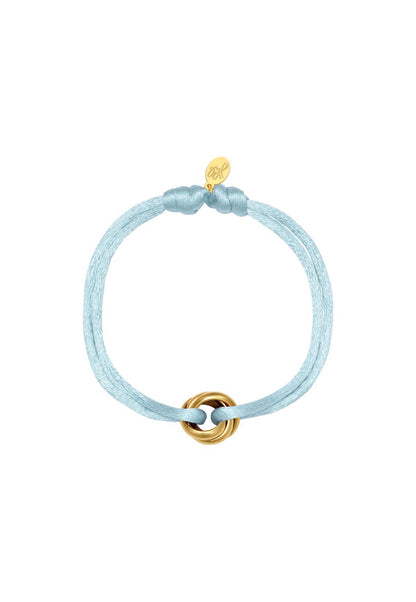 Armband satijn knot Blauw  