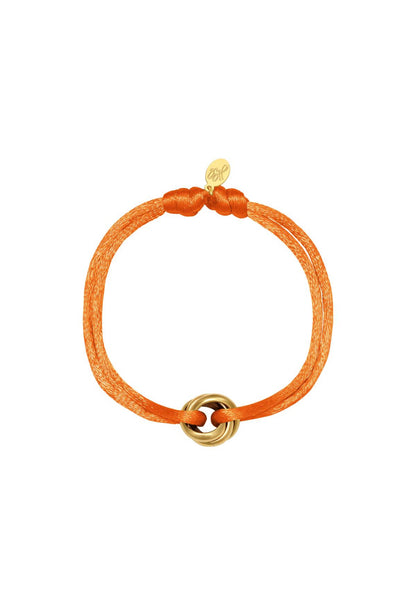 Armband satijn knot Oranje 