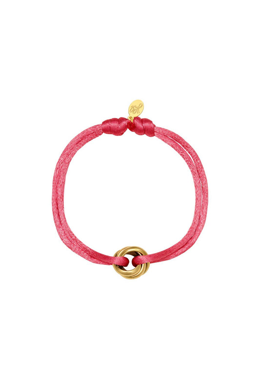 Armband satijn knot Rood 