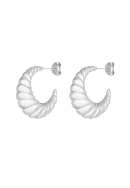 Oorbellen hoops croissant