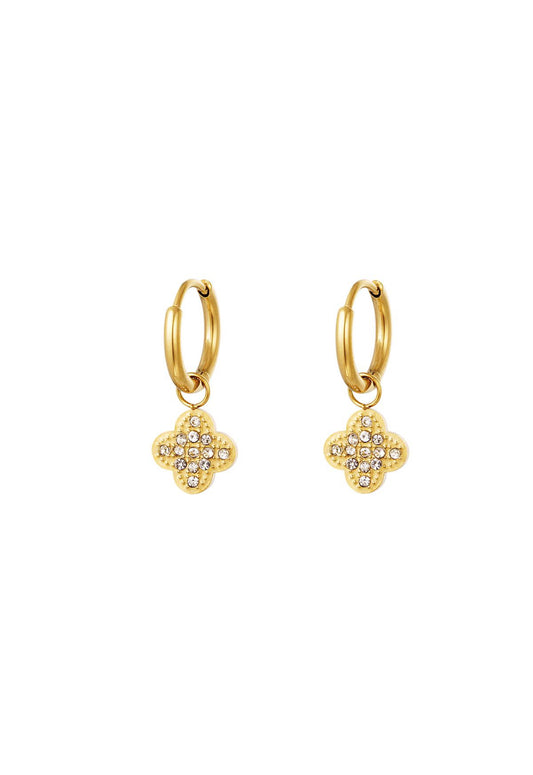 Sparkle klaver oorbellen