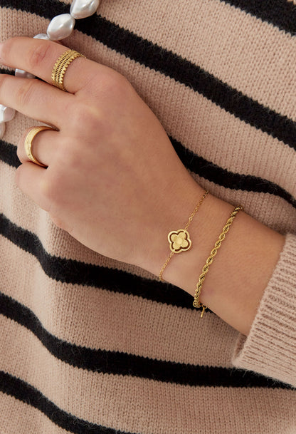 Armband dubbele klaver