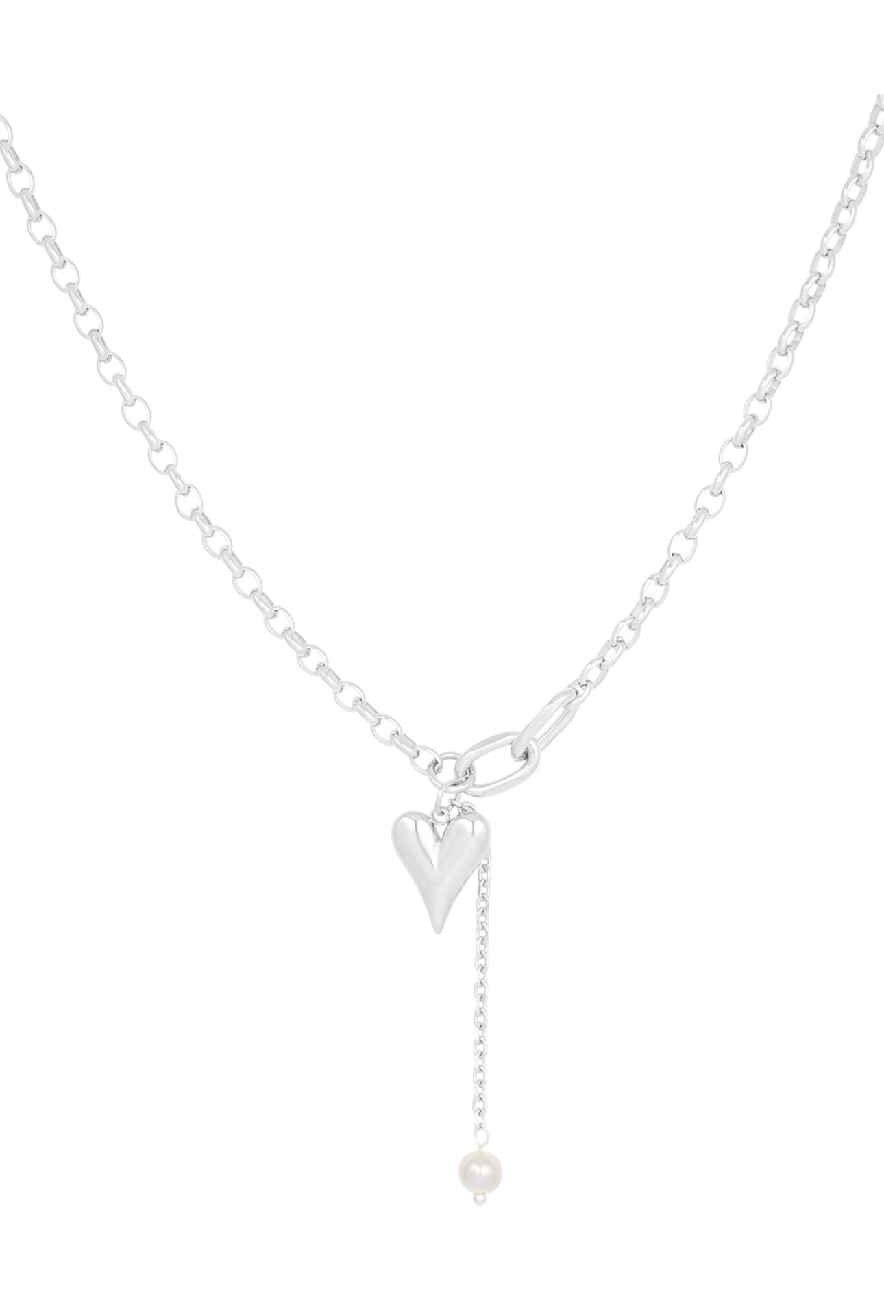 Schakelketting hart en parel