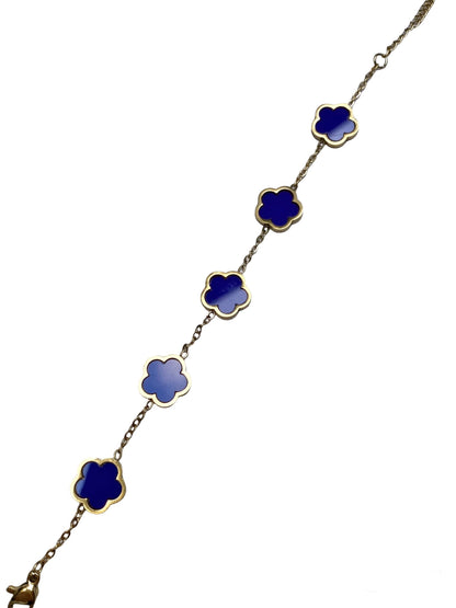 Clover armband blauw