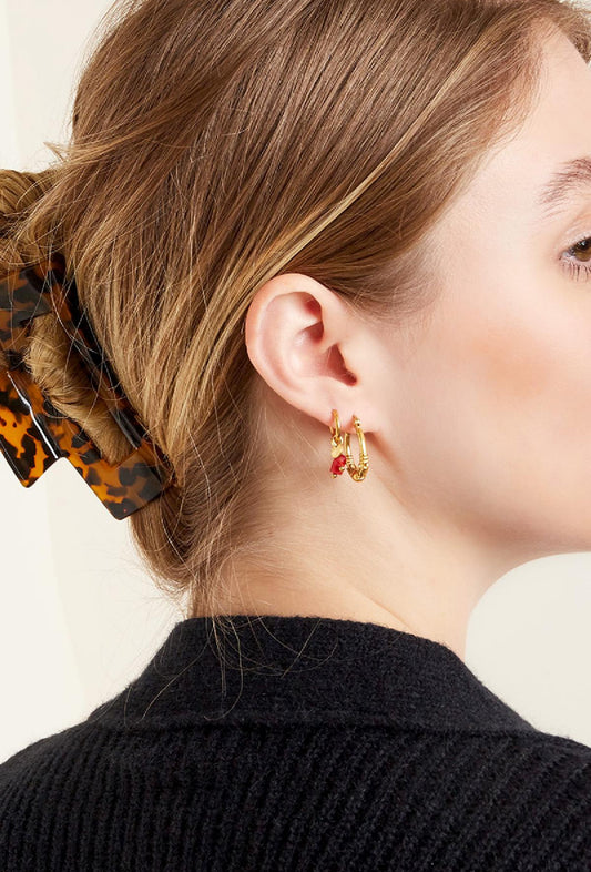 Haarklem leopard bruin Zwart 