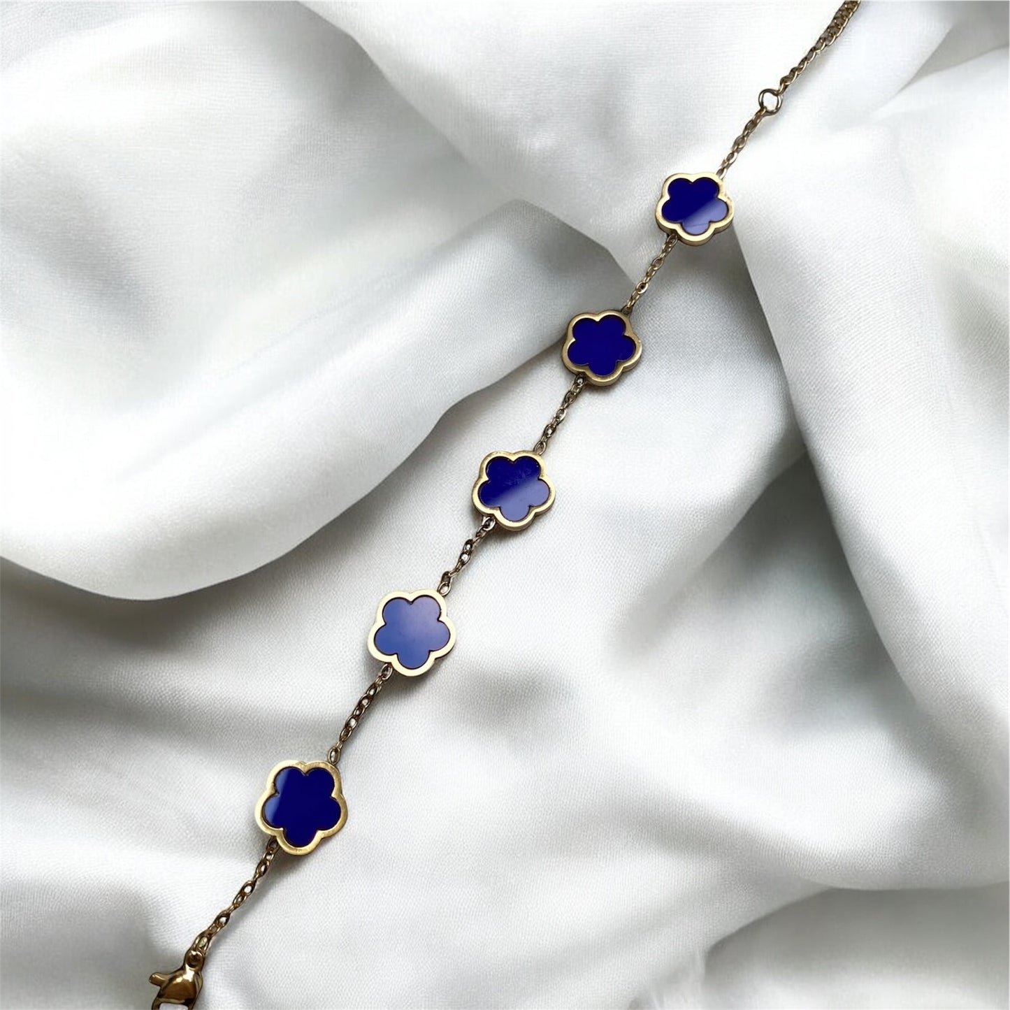 Clover armband blauw