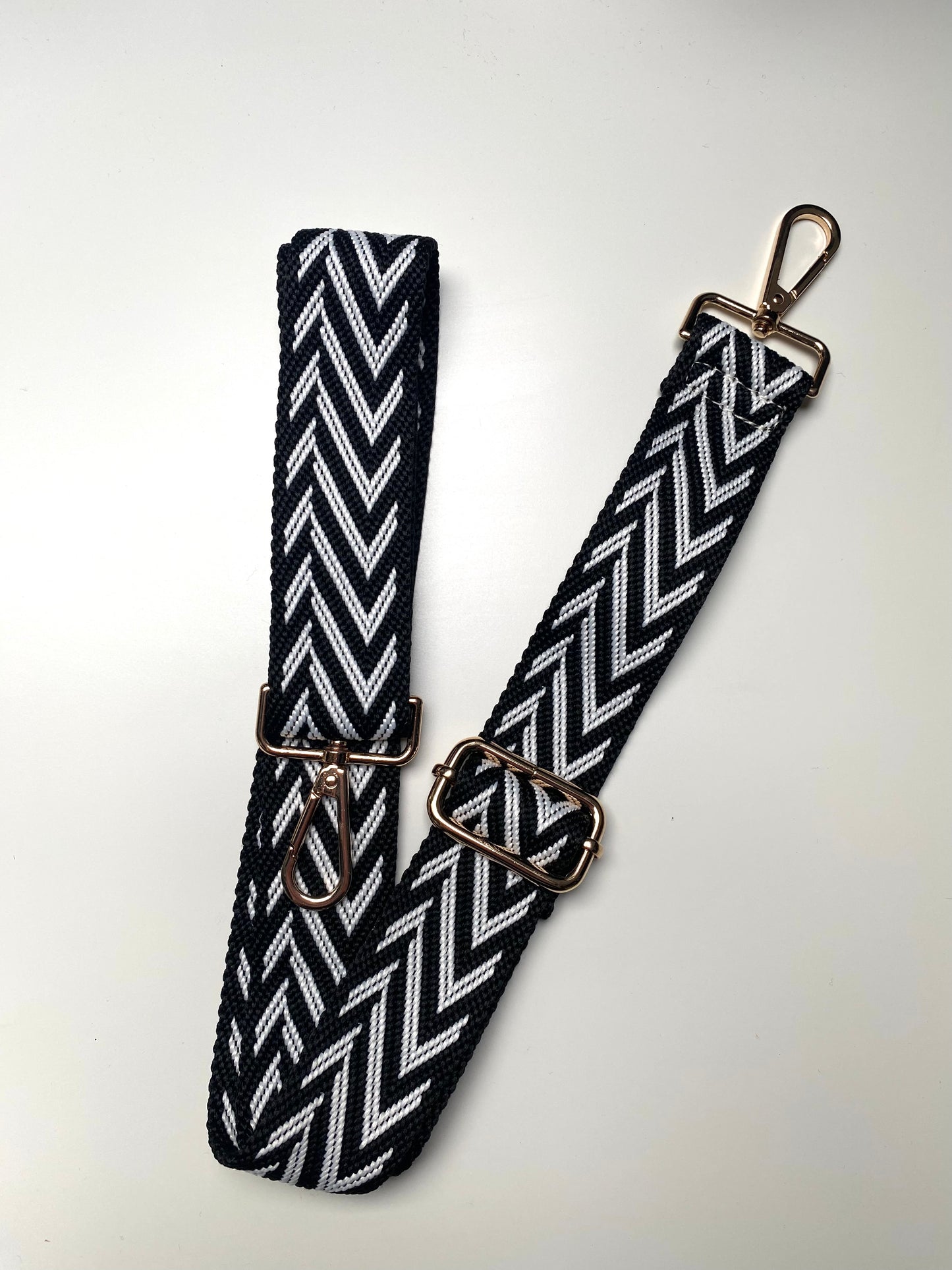 Bagstrap zwart met wit