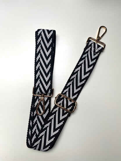 Bagstrap zwart met wit
