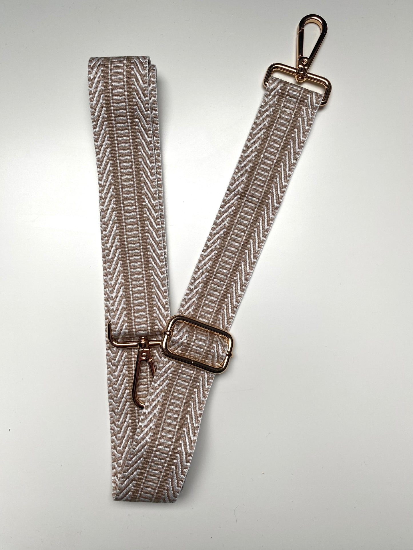 Bagstrap bruin met wit