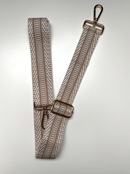 Bagstrap bruin met wit