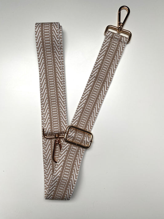 Bagstrap bruin met wit