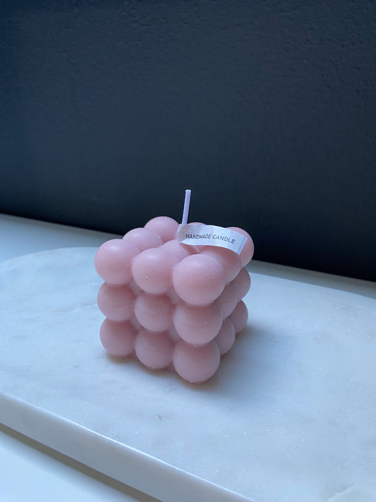 Bubbel geurkaars roze