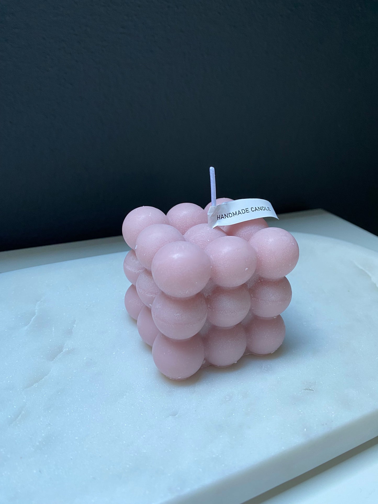 Bubbel geurkaars roze